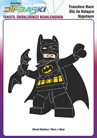 Çizgi Film Karakter Ütü ile Yapışan Tişört Tekstil Dtf Transfer Baskı