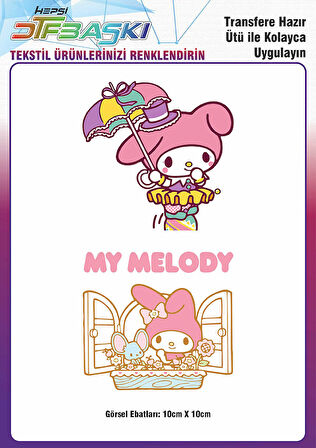 Melody Ütü ile Yapışan Tişört Tekstil Transfer Dtf Baskı
