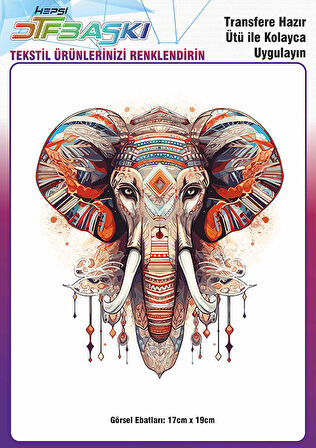 Ütü ile Yapışan Vintage Bohemian Tekstil Dtf Baskı