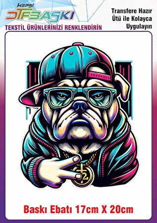 Renkli Köpek Ütü ile Yapışan Kumaş Tekstil Kıyafet Dtf Baskı