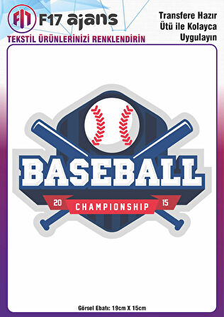 Ütü Ile Yapışan Tekstil Dtf Baskı Görseli Baseball