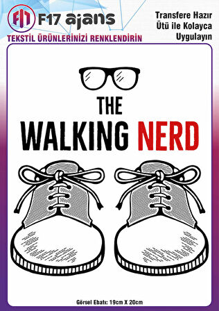 Ütü Ile Yapışan Tekstil Dtf Baskı Görseli The Walking Nerd