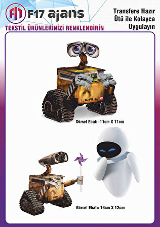 Ütü Ile Yapışan Tekstil Dtf Baskı Görseli Wall-e