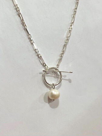 İnci Gümüş Kadın Kolyesi
