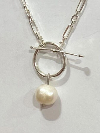 İnci Gümüş Kadın Kolyesi