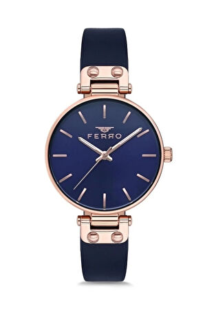 Lacivert Deri Kordon Kadın Kol Saati F1894B-962-T