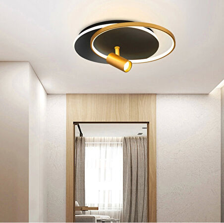 Flush Tekli Spot Yuvarlak Armatür Siyah