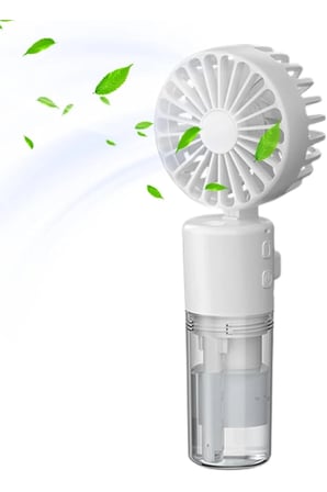 F2 Su Buharı Püskürtmeli Mini Fan Taşınabilir Sulu Buharlı El Vantilatörü Su Hazneli Mini Fan Şarjlı Pervane Boyun Askı İpli Mini Klima