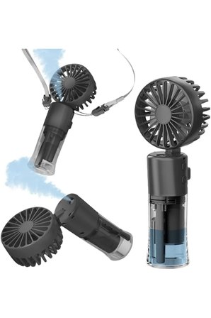F2 Su Buharı Püskürtmeli Mini Fan Taşınabilir Sulu Buharlı El Vantilatörü Su Hazneli Mini Fan Şarjlı Pervane Boyun Askı İpli Mini Klima