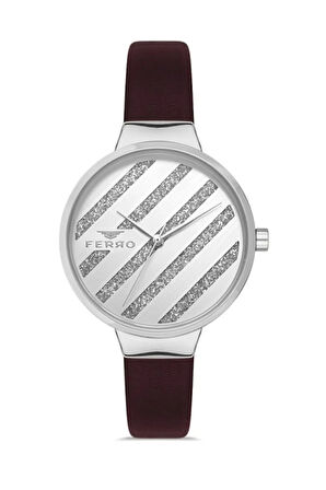 Kahverengi Deri Kordon Kadın Kol Saati F21153B-K2