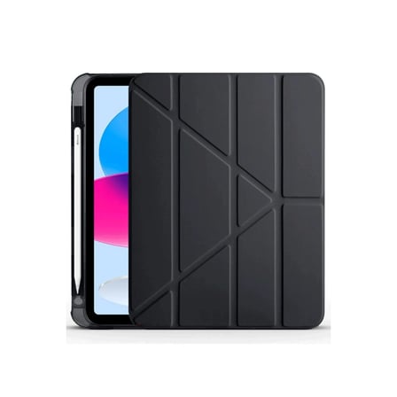 Apple İpad 2022 10.9 (10.nesil) Kılıf Kalemlikli Mars Tablet Kılıfı - Siyah iegxx