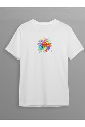 Ters Yüz Karakterler Ön Arka Baskı  Unisex T-shirt