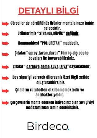 Birdeco Home Montaja Hazır 12 adet çerçeve 2,5 cm'lik (PD-SET-6: 3360)