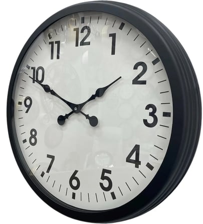 60 cm Siyah Metal Duvar Saati iegxx