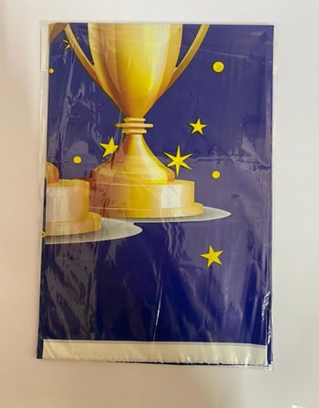 Premium Sofra Salon Maç Günü Taraftar Sarı Lacivert Plastik Masa Örtüsü (120*180 cm)