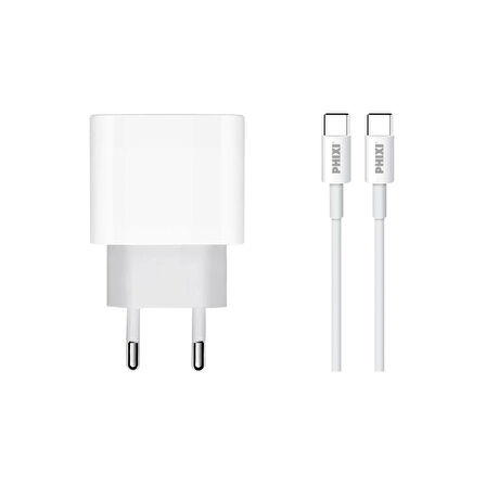 Force Qch281t Pd Destekli 15w Type-c To Type-c Usb Kablolu Şarj Cihazı