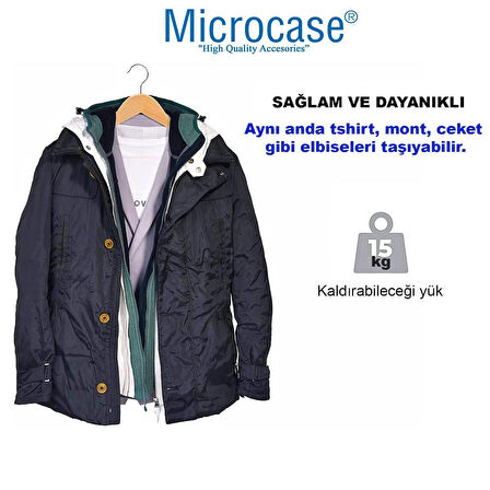 Microcase Ahşap Görünümlü Plastik Elbise Askısı A Kalite 10 adet  KAHVERENGİ AL4493