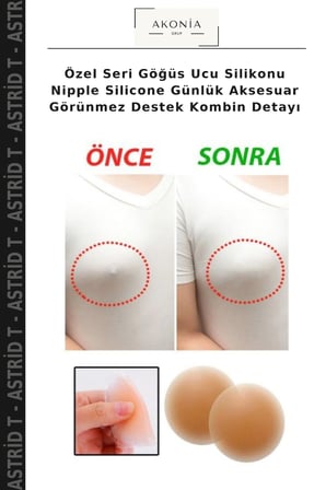 Özel Seri Göğüs Ucu Silikonu Nipple Silicone Günlük Aksesuar Görünmez Destek Kombin Detayı