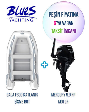 GALA F300 ALÜMİNYUM TABANLI + MERCURY 9.9HP