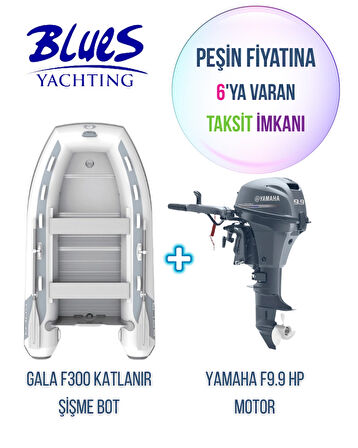GALA F300 ALÜMİNYUM TABANLI + YAMAHA 9.9HP