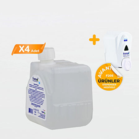 F303 Köpük Sabun 500 ml Standart 4 Adet +1 Adet Dispenser