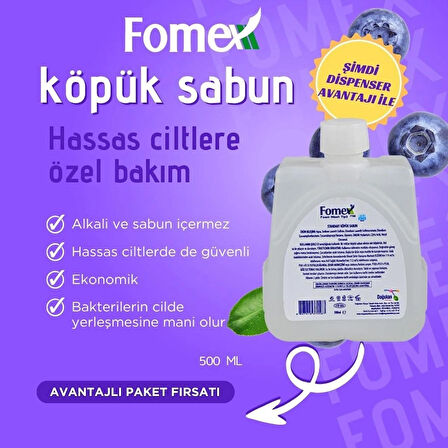 F303 Köpük Sabun 500 ml Standart 6 Adet
