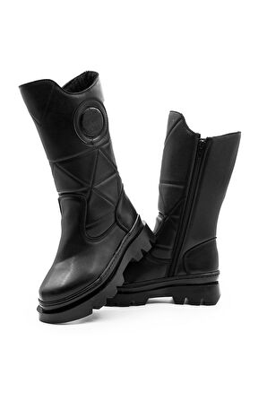 Kız Çocuk Suya Dayanıklı Kışlık İç Astarlı Bot Ayakkabı F3378