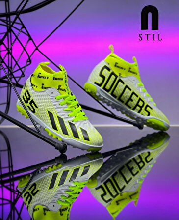  Erkek Çocuk Halısaha Çoraplı Çivisiz Futbol Spor Ayakkabısı F35HS