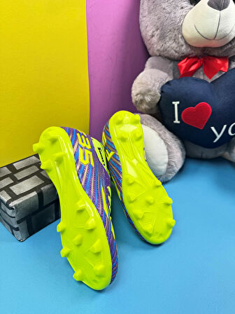  Erkek Çocuk Halısaha  Kranpon Çoraplı Çivili Futbol Spor Ayakkabısı F35KR