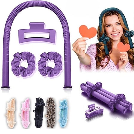 Premium Hediyelik Set İsgisiz Dalga Sac Kıvırma Isısız Saç Şekillendirme Seti