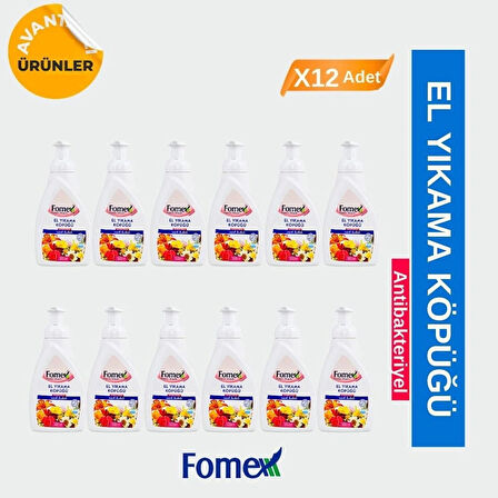 F401 Antibakteriyel Köpük Sabun 500 ml Pompalı 12 Adet