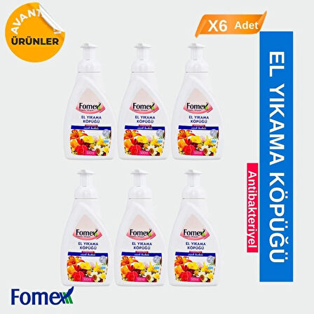 F401 Antibakteriyel Köpük Sabun 500 ml Pompalı 6 Adet