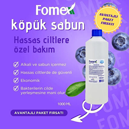F401 Antibakteriyel Köpük Sabun 500 ml Pompalı 6 Adet +F109 Köpük Sabun 1000 m