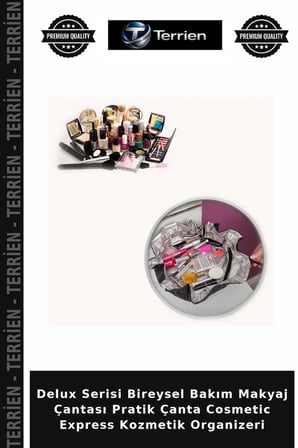 Delux Serisi Bireysel Bakım Makyaj Çantası Pratik Çanta Cosmetic Express Kozmetik Organizeri