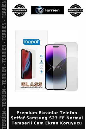 Premium Ekranlar Telefon Şeffaf Samsung S23 FE Normal Temperli Cam Ekran Koruyucu