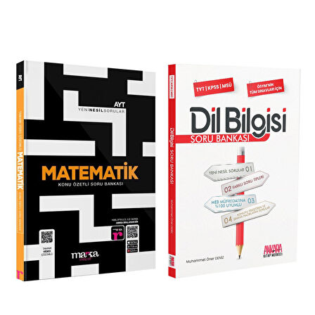 Marka Yayınları AYT Matematik ve AKM Dil Bilgisi Soru Bankası Seti 2 Kitap