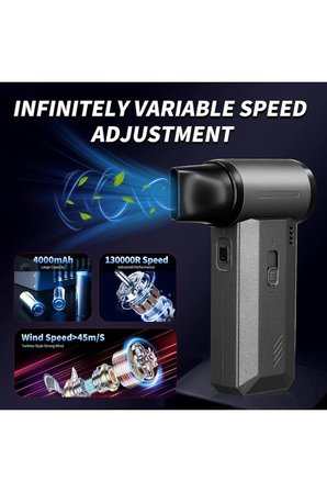F72 Violent Fan Turbo Jet Fan 130000rpm Ultra Güçlü Motor Güçlü Vakum Üfleme Mini Araç Süpürgesi