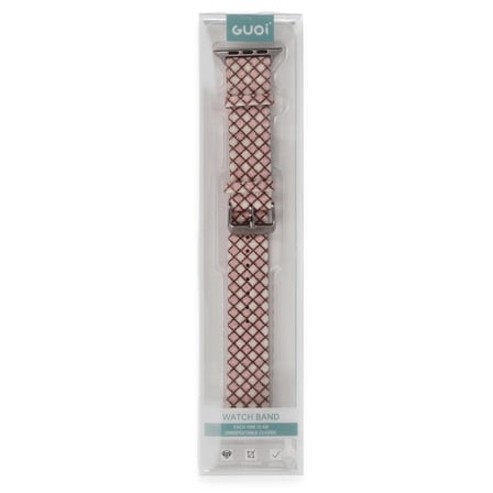 Apple Watch 42mm Karo Motif Kordon - Pembe iegxx