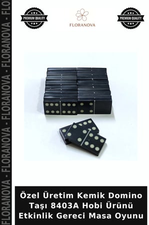 Özel Üretim Kemik Domino Taşı 8403A Hobi Ürünü Etkinlik Gereci Masa Oyunu
