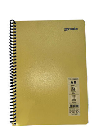 mynote FLEX PASTEL Defter A5 80 yp Kareli