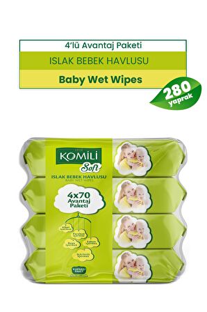 Komili Soft Islak Havlu 4x70 - 280 Yaprak