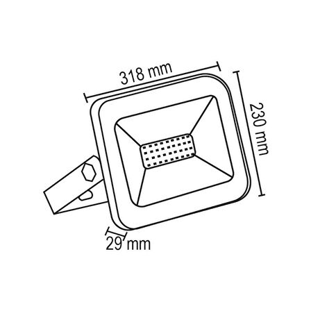 150 W BEYAZ SLIM KASA LED PROJEKTÖR 6500K