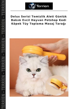 Delux Serisi Temizlik Aleti Günlük Bakım Evcil Hayvan Petshop Kedi Köpek Tüy Toplama Masaj Tarağı
