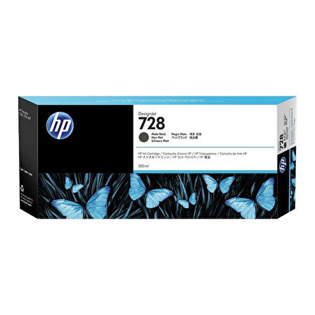 Hp F9J68A (728) Orjinal 300 ml Mat Siyah DesignJet Kartuş