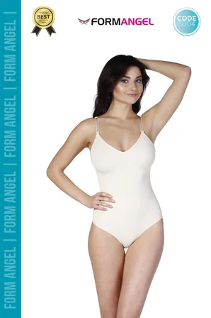 #Korse Lazer Kesim Seamless İz Göstermeyen Toparlayıcı Kaymayan Çıtçıtlı Slip Body Korse - 1 Adet