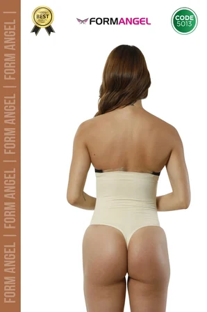#Korse Seamless Dikişsiz Toparlayıcı Vücut Şekillendiren Kaymaz Yüksek Bel String Korse - 1 Adet