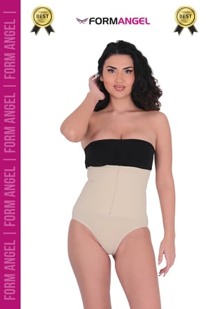 #Korse Yüksek Bel Vücut Karın Mide Şekillendirici Külot Fermuarlı Toparlayıcı Slip Korse - 4 Adet