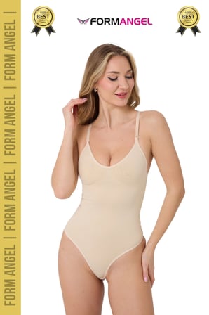 #Korse İz Bırakmayan Kaymaz Seamless Toparlayıcı Dikişsiz Kadın Çıtçıtlı String Body Korse - 5 Adet