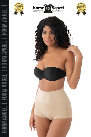 #Korse İz Yapmayan 2 Beden Küçülten Kaymaz Toparlayıcı Lazer Kesim Slip Korse - 3 Adet