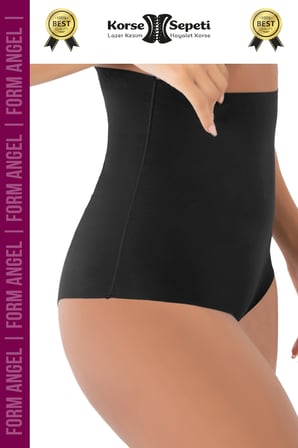 #Korse Toparlayıcı Kaymaz 2 Beden Küçülten Kadın Lazer Kesim Yüksek Bel Slip Korse - 1 Adet